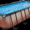 EXIT TOYS Pool 540x250x122cm med pumpe og skærm - Brun| Pool- Og Spatilbehør