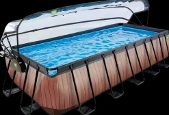 EXIT TOYS Pool 540x250x122cm med pumpe og skærm - Brun| Pool- Og Spatilbehør