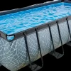 EXIT TOYS Pool 540x250x122cm med pumpe og skærm - Grå| Pool- Og Spatilbehør