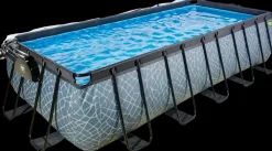 EXIT TOYS Pool 540x250x122cm med pumpe og skærm - Grå| Pool- Og Spatilbehør