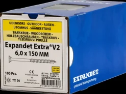 EXPANDET Spånskrue 6 x 150 mm TX30 100 stk.| Skruer
