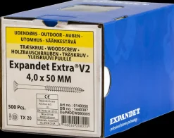 EXPANDET Spånskrue 4 x 50 mm TX20 500 stk.| Skruer