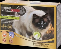 Faunakram Vådfoder til katte 8 x 100 g| Hundefoder, Kattemad Og Godbidder