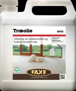Faxe Træolie - Hvid 2,5 liter| Træbeskyttelse Og -Olie