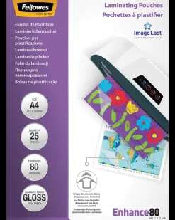Fellowes Lamineringslomme A4 25-pak| Kontorartikler