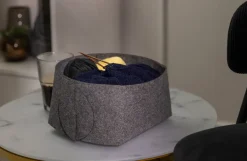 Filtkurv foldbar - grå| Sy Og Strik