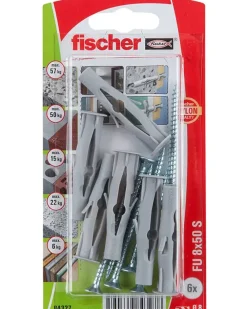 Fischer Dyvel uni FU 8 x 50 mm SK 6-pak| Dyvler Og Plugs