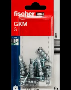 Fischer Gipsplug metal m. skrue GKM S 6 stk.| Dyvler Og Plugs