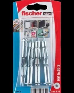 Fischer Hulrumsdyvel i metal 5 x 65 mm 4-pak| Dyvler Og Plugs