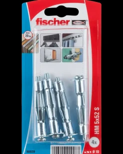 Fischer Hulrumsdyvel i metal 5 x 52 mm 4-pak| Dyvler Og Plugs