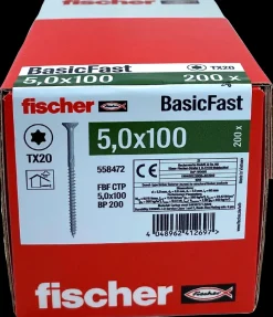 Fischer Spånskrue 5 x 100 mm TX20 200 stk.| Skruer