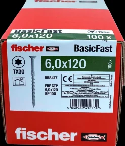 Fischer Spånskrue 6 x 120 mm TX30 100 stk.| Skruer