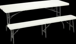 Foldebænk Kunststof L. 180 cm - hvid| Klapstole Og -Borde|Bord- Og Bænksæt