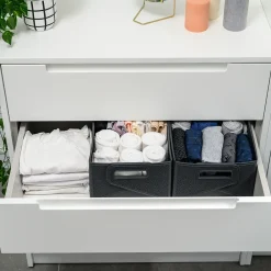 Foldekasse 33 x 23,5 x 15,5 cm grå| Opbevaringsbokse Og -Kasser