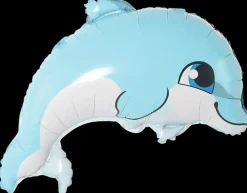 Folieballon 46 cm - Blå delfin| Festartikler