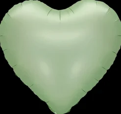 Folieballon 34 cm - Grøn hjerte| Festartikler