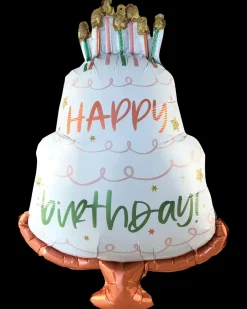 Folieballon 33 cm - Happy birthday kage| Festartikler