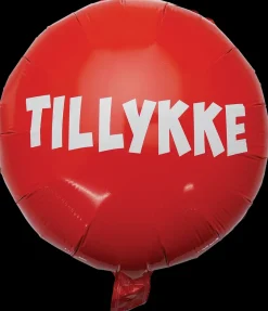 Folieballon Ø45 cm - TILLYKKE rød| Festartikler