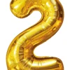 Folieballon Guld 86 cm - Nr 2| Festartikler|Nytårspynt