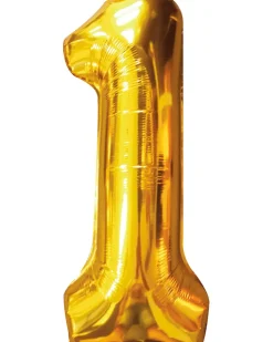 Folieballon Guld 86 cm - Nr 1| Festartikler|Nytårspynt