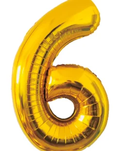 Folieballon Guld 86 cm - Nr 6| Festartikler|Nytårspynt