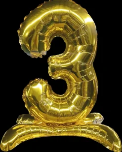 Folieballon Guld 70 cm - Nr 3| Festartikler|Nytårspynt
