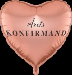 Folieballon Konfirmand - hjerte rosa| Festartikler