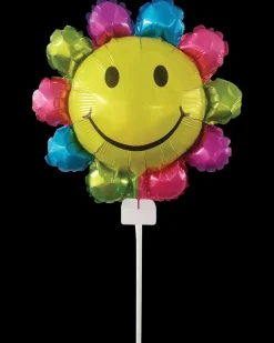 Folieballon mini med pind - Blomst| Festartikler