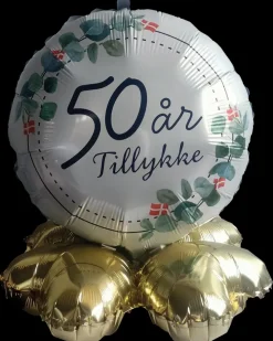 Folieballon på fod Ø35 - 50 år| Festartikler