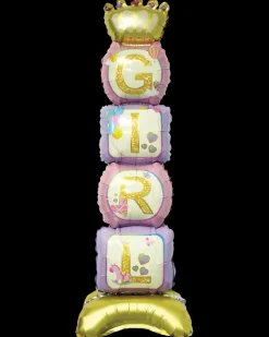 Folieballon på fod 83 cm - "Girl"| Festartikler