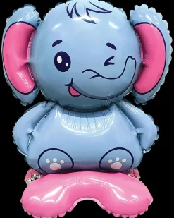 Folieballon på fod 40 cm - Mini elefant| Festartikler