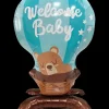 Folieballon på fod 66 cm - "Welcome baby" blå| Festartikler