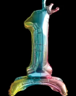 Folieballon Regnbue med krone 70 cm - Nr 1| Festartikler