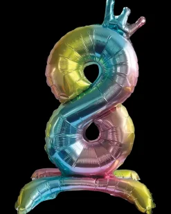 Folieballon Regnbue med krone 70 cm - Nr 8| Festartikler