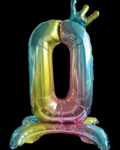 Folieballon Regnbue med krone 70 cm - Nr 0| Festartikler