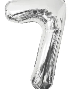 Folieballon Sølv 86 cm - Nr 7| Festartikler|Nytårspynt
