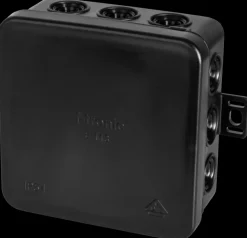 Forgreningsdåse sort 85 x 85 mm| Monterings- Og Indmuringsdåser