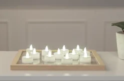 Fyrfadslys LED 12-pak - hvid| Lys Og Olielamper