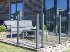 Glashegn 100 x 97,6 cm - klart glas| Øvrige Havemøbler|Solsejl