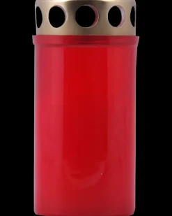 Gravlys 12,5 cm - Rød| Lys Og Olielamper