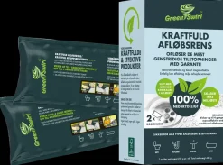 Green swirl Afløbsrens 2 poser| Rengøringsmidler