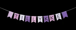 Guirlande Tillykke - Pink og lilla| Festartikler