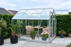 Halls Drivhus Popular 86 med glas og fundament - alu| Drivhuse