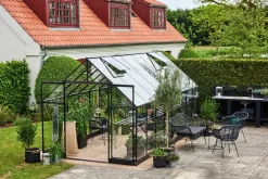 Halls Drivhus Qube+ 816 + hærdet glas - sort| Drivhuse
