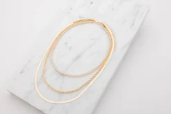 Halskæde 3-i-1 - guld| Smykker & Hårpynt