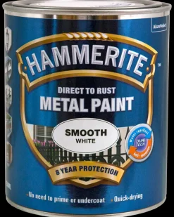 Hammerite Glat Hvid - 750 ml| Træ- Og Metalmaling