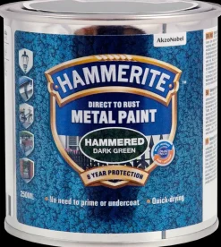 Hammerite Hammer Mørk Grøn - 250 ml| Træ- Og Metalmaling