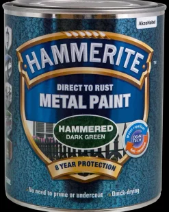 Hammerite Hammer Mørk Grøn - 750 ml| Træ- Og Metalmaling
