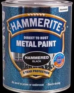 Hammerite Hammer Sort - 750 ml| Træ- Og Metalmaling