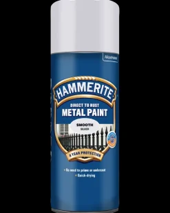 Hammerite spray 400 ml - sølv| Træ- Og Metalmaling|Spraymaling